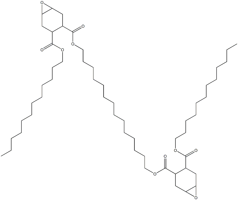 Bis[2-(dodecyloxycarbonyl)-4,5-epoxy-1-cyclohexanecarboxylic acid]1,14-tetradecanediyl ester Struktur