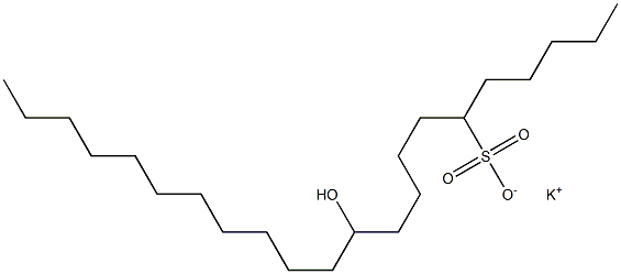 11-Hydroxydocosane-6-sulfonic acid potassium salt Struktur