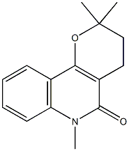 3,4-Dihydro-2,2,6-trimethyl-2H-pyrano[3,2-c]quinolin-5(6H)-one Struktur