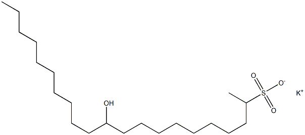 11-Hydroxyhenicosane-2-sulfonic acid potassium salt Struktur