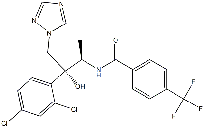 N-[(1R,2R)-2-(2,4-Dichlorophenyl)-2-hydroxy-1-methyl-3-(1H-1,2,4-triazol-1-yl)propyl]-4-trifluoromethylbenzamide Struktur