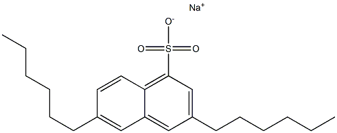 3,6-Dihexyl-1-naphthalenesulfonic acid sodium salt Struktur