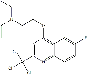 2-Trichloromethyl-4-(2-diethylaminoethoxy)-6-fluoroquinoline Struktur