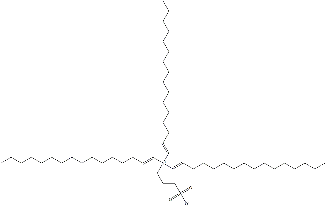 N,N-Di(1-hexadecenyl)-N-(3-sulfonatopropyl)-1-hexadecen-1-aminium Struktur