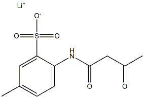 2-(Acetoacetylamino)-5-methylbenzenesulfonic acid lithium salt Struktur