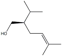 [R,(-)]-2-Isopropyl-5-methyl-4-hexene-1-ol Struktur