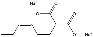 (Z)-3-Hexenylmalonic acid disodium salt Struktur