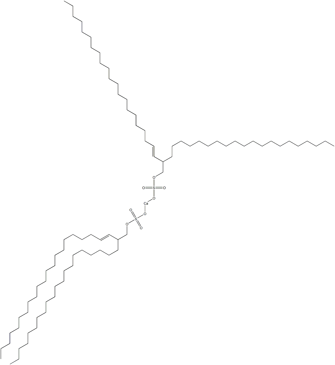 Bis(2-icosyl-3-tricosenyloxysulfonyloxy)calcium Struktur