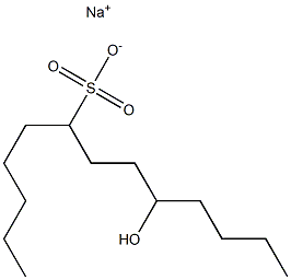 9-Hydroxytridecane-6-sulfonic acid sodium salt Struktur