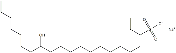 14-Hydroxyhenicosane-3-sulfonic acid sodium salt Struktur