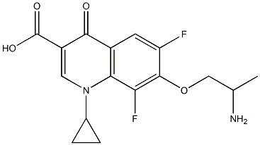 7-[2-Aminopropoxy]-1-cyclopropyl-6,8-difluoro-1,4-dihydro-4-oxoquinoline-3-carboxylic acid Struktur