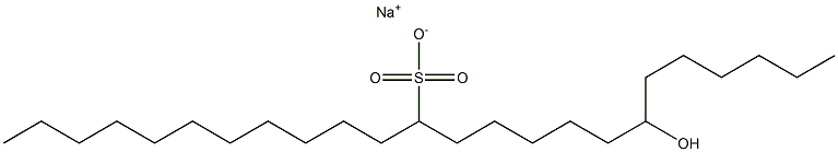 18-Hydroxytetracosane-12-sulfonic acid sodium salt Struktur