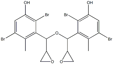 2,5-Dibromo-6-methyl-3-hydroxyphenylglycidyl ether Struktur