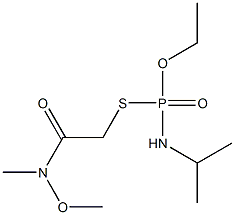 N-Isopropylamidothiophosphoric acid O-ethyl S-[2-[methoxy(methyl)amino]-2-oxoethyl] ester Struktur