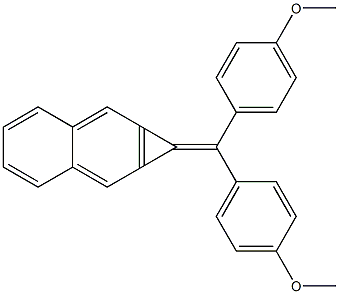 1-[Di(4-methoxyphenyl)methylene]-1H-cyclopropa[b]naphthalene Struktur