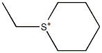 Hexahydro-1-ethylthiopyrylium Struktur
