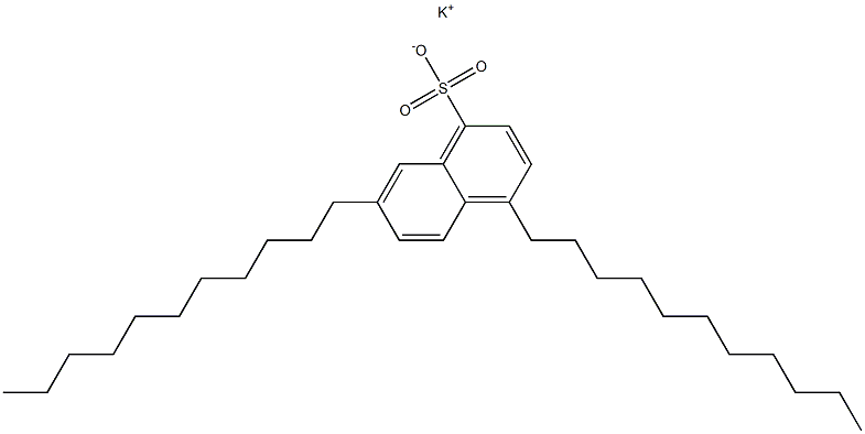 4,7-Diundecyl-1-naphthalenesulfonic acid potassium salt Struktur