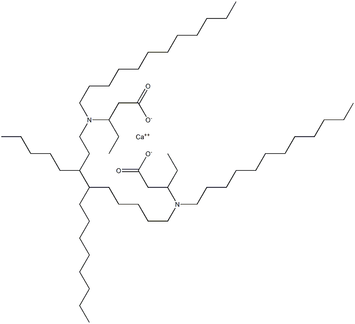 Bis[3-(didodecylamino)valeric acid]calcium salt Struktur