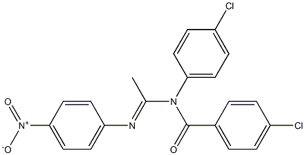 N1-(p-Chlorophenyl)-N1-(p-chlorobenzoyl)-N2-(p-nitrophenyl)acetamidine Struktur