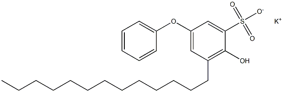 4-Hydroxy-5-tridecyl[oxybisbenzene]-3-sulfonic acid potassium salt Struktur