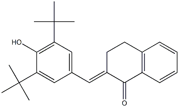 2-(4-Hydroxy-3,5-di-tert-butylbenzylidene)-3,4-dihydronaphthalen-1(2H)-one Struktur