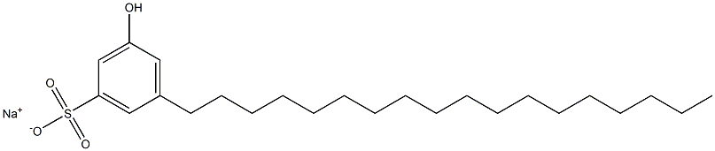 3-Hydroxy-5-octadecylbenzenesulfonic acid sodium salt Struktur