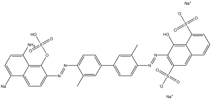 3-[[4'-[(8-Amino-1-hydroxy-5-sodiosulfo-2-naphthalenyl)azo]-3,3'-dimethyl-1,1'-biphenyl-4-yl]azo]-4-hydroxynaphthalene-2,5-disulfonic acid disodium salt Struktur