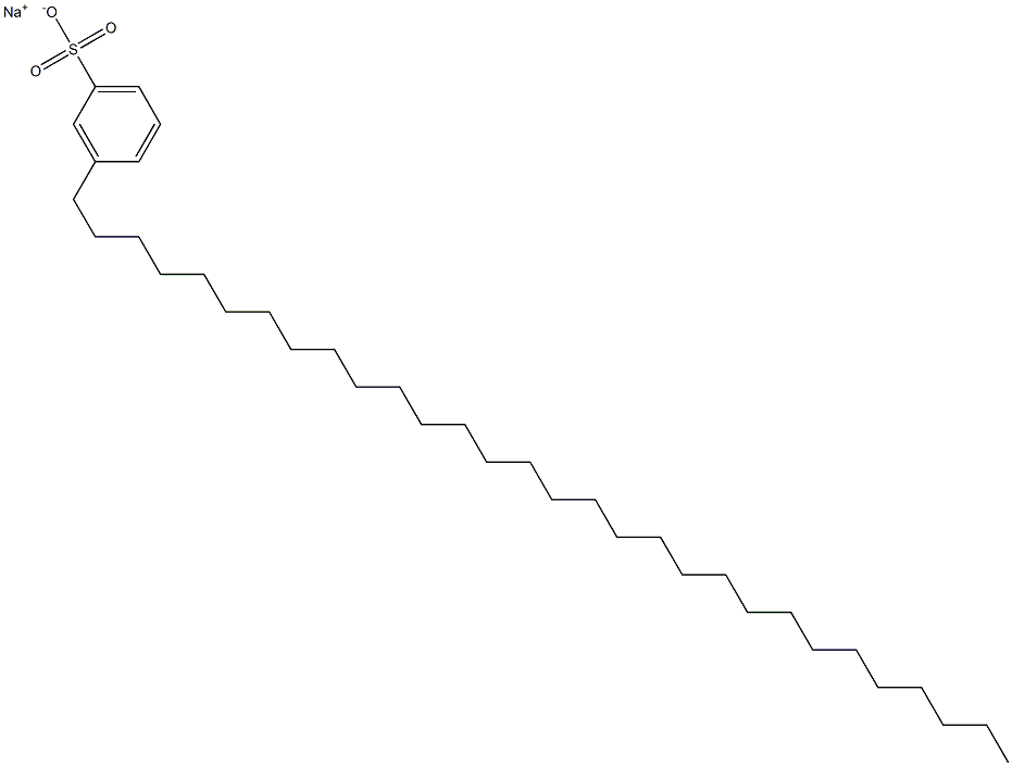 3-Triacontylbenzenesulfonic acid sodium salt Struktur