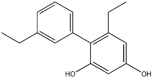 4-(3-Ethylphenyl)-5-ethylbenzene-1,3-diol Struktur