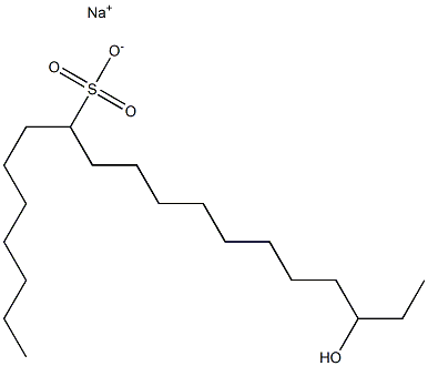 17-Hydroxynonadecane-8-sulfonic acid sodium salt Struktur