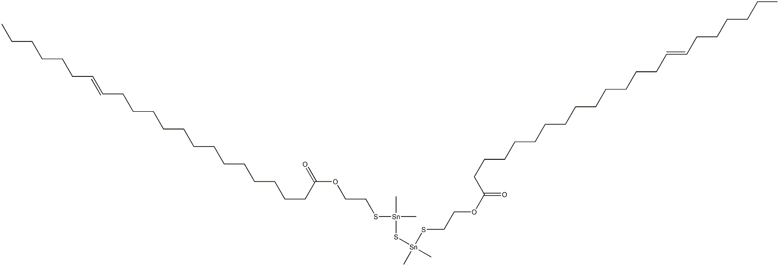 Bis[dimethyl[[2-(14-henicosenylcarbonyloxy)ethyl]thio]stannyl] sulfide Struktur