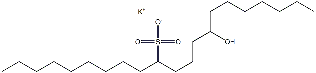 14-Hydroxyhenicosane-10-sulfonic acid potassium salt Struktur