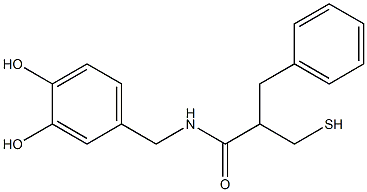 N-(3,4-Dihydroxybenzyl)-2-benzyl-3-mercaptopropionamide Struktur