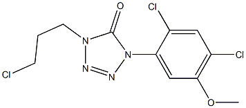 1-(2,4-Dichloro-5-methoxyphenyl)-4-(3-chloropropyl)-1H-tetrazol-5(4H)-one Struktur