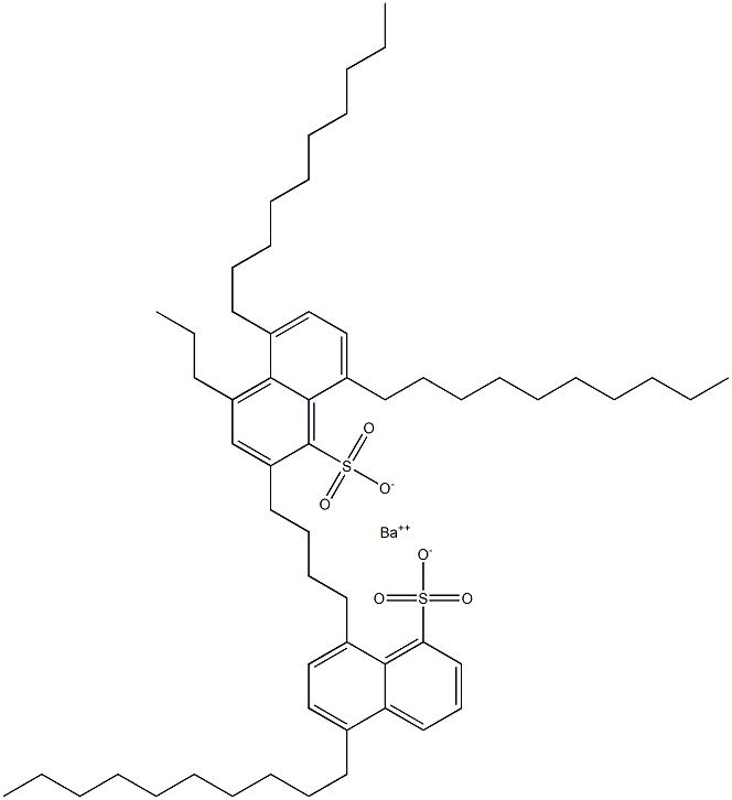 Bis(5,8-didecyl-1-naphthalenesulfonic acid)barium salt Struktur