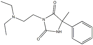 3-[2-(Diethylamino)ethyl]-5-methyl-5-phenylhydantoin Struktur