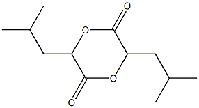 3,6-Bis(2-methylpropyl)-1,4-dioxane-2,5-dione Struktur