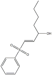 (E)-1-(Phenylsulfonyl)-1-hepten-3-ol Struktur