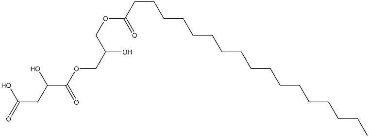 L-Malic acid hydrogen 1-(2-hydroxy-3-octadecanoyloxypropyl) ester Struktur