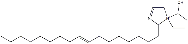 1-Ethyl-2-(8-heptadecenyl)-1-(1-hydroxyethyl)-3-imidazoline-1-ium Struktur