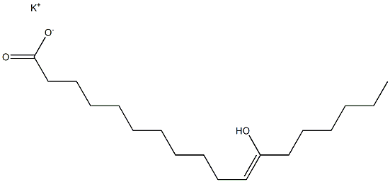 (Z)-12-Hydroxy-11-octadecenoic acid potassium salt Struktur