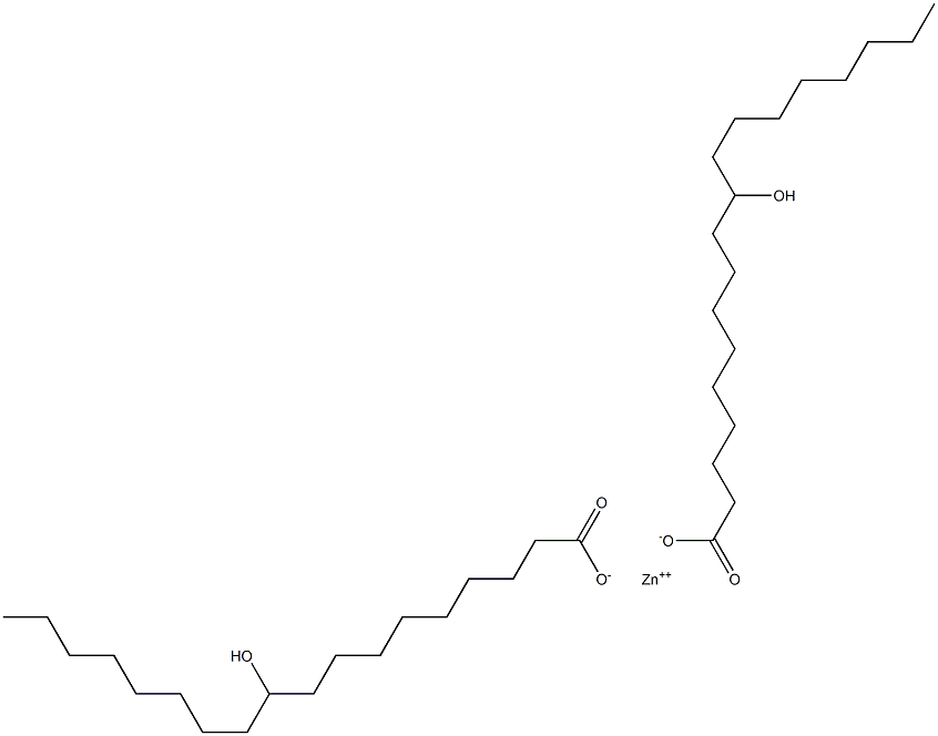 Bis(10-hydroxystearic acid)zinc salt Struktur