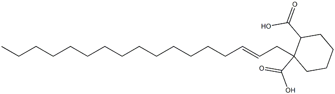 Cyclohexane-1,2-dicarboxylic acid hydrogen 1-(2-heptadecenyl) ester Struktur