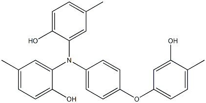 N,N-Bis(2-hydroxy-5-methylphenyl)-4-(3-hydroxy-4-methylphenoxy)benzenamine Struktur