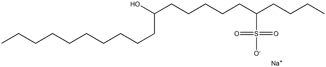 11-Hydroxyhenicosane-5-sulfonic acid sodium salt Struktur