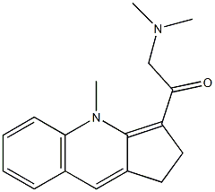 1,2-Dihydro-3-(dimethylaminoacetyl)-4-methyl-4H-cyclopenta[b]quinoline Struktur