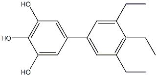 5-(3,4,5-Triethylphenyl)benzene-1,2,3-triol Struktur