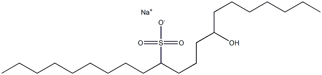 14-Hydroxyhenicosane-10-sulfonic acid sodium salt Struktur