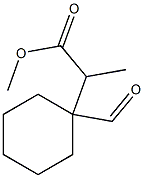 2-(1-Formylcyclohexyl)propionic acid methyl ester Struktur