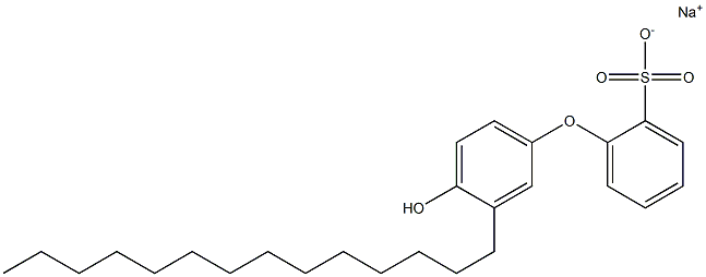 4'-Hydroxy-3'-tetradecyl[oxybisbenzene]-2-sulfonic acid sodium salt Struktur